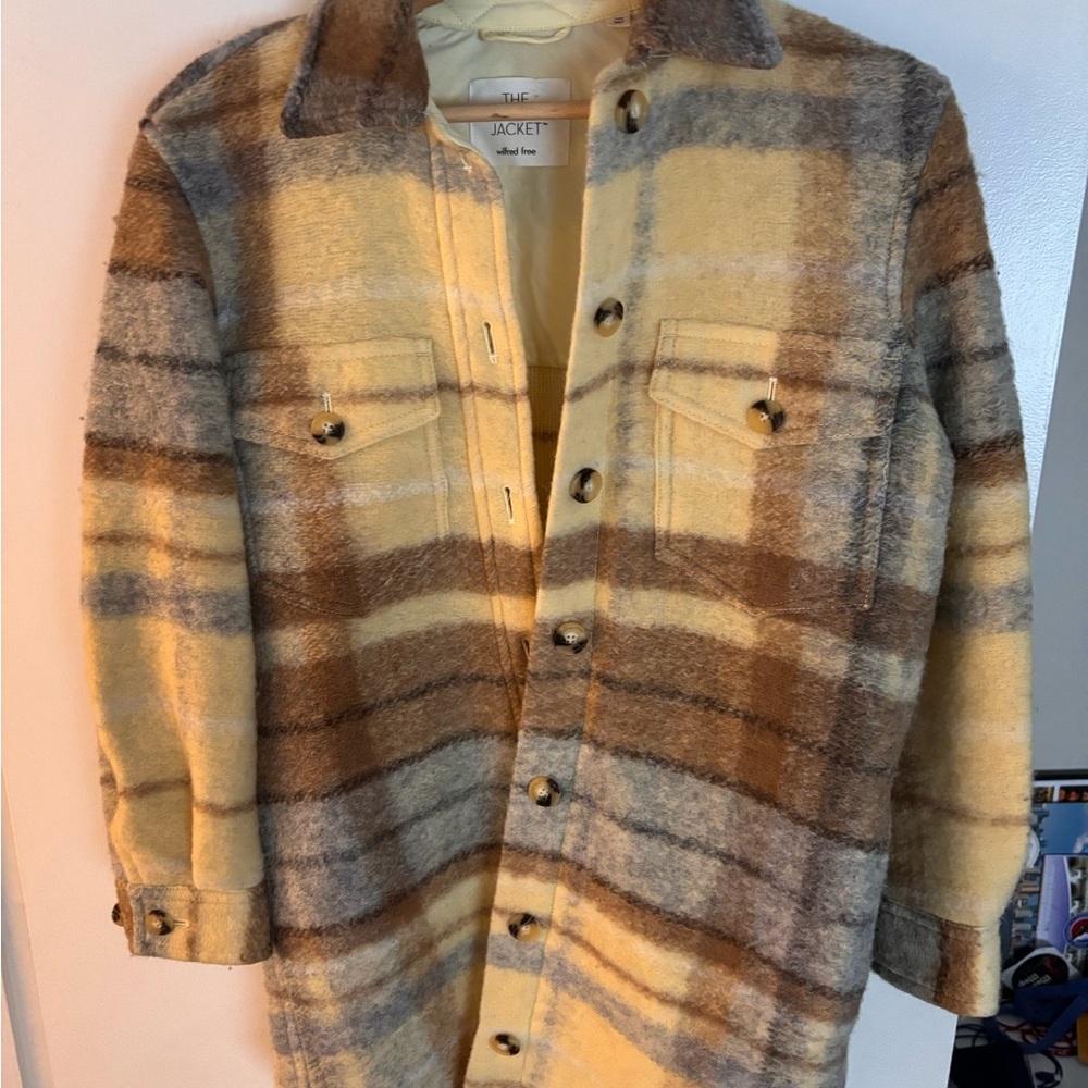 The Ganna yellow plaid shirt jacket - Picture 3 of 4